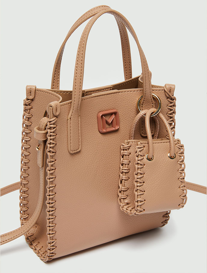 Marella Women's Laminated Faux Leather Bag In Gold 25135110862 Col 001